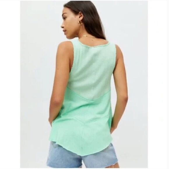 Urban Outfitters Cadie Henley Tank Top Green - Picture 15 of 15
